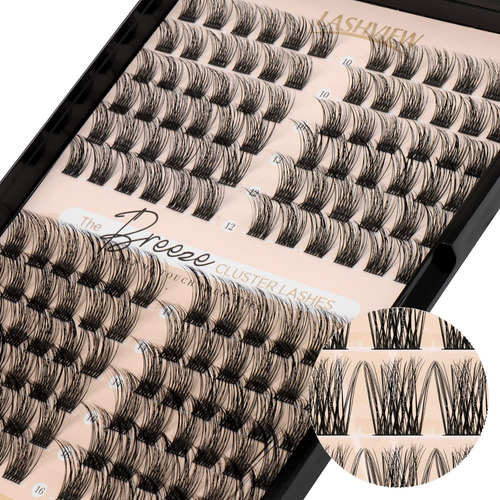 Lashview Extensiones De Pestanas En Racimo De 144 Unidades, 