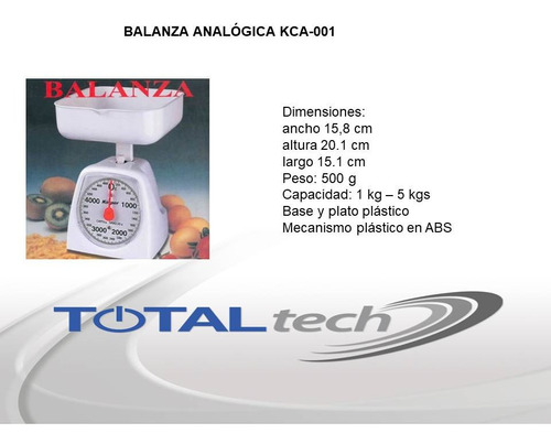 Balanzas De Cocina Analogica Kca-001 Korper