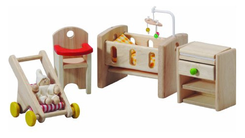 Set De Muebles De Casa De Muñecas - Vivero Con Bebé (7329)