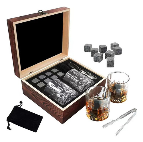 Set De Vasos de Whiskey con Caja de Madera