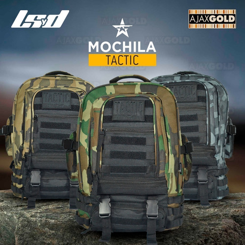 Imagen 8 de 10 de Mochila Tactica Militar Camping Asalto Trekking 45 Litros