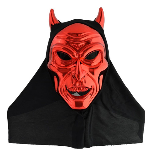 Mascara Rigida De Diablo Rojo Con Cuernos - Telecompras Cs