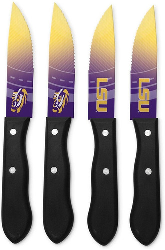 Cuchillos Juego 4 Para Carne Ncaa Lsu