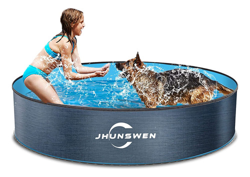 Jhunswen - Piscina Portátil Para Perros Grandes, 63 Pulgadas