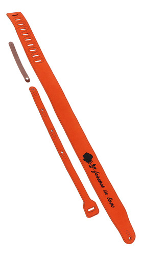 Correa De Guitarra De Cuero Nubuck Ajustable Para Bajo Eléct