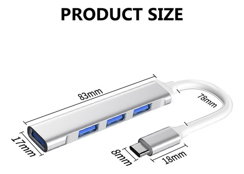 Expansor Usb C Usb 3.0, Estación De Acoplamiento Para Comput