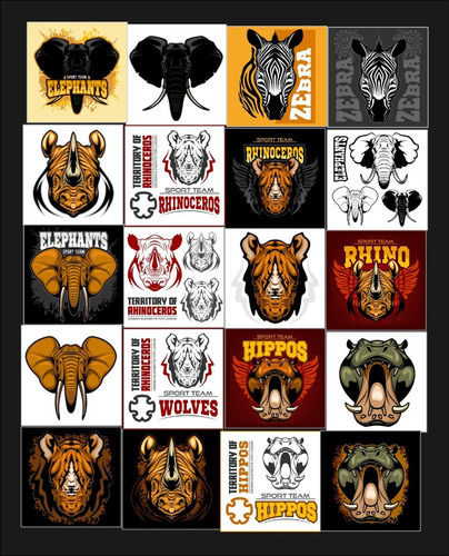Vectores Para Remeras Animales - Sublimacion -serigrafia