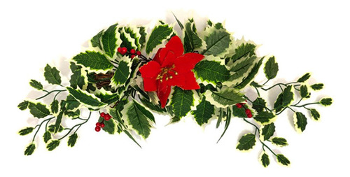 Nuevo Adorno Navideño Con Aguja De Pino Rojo De Imitación