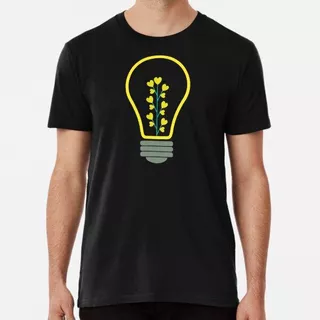 Remera Happy Yellow Tulips For Teens, Light Bulb With Yellow