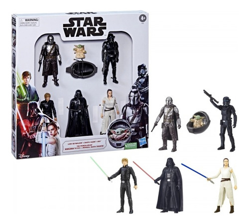 Star Wars Set De 6 Personajes The Mandalorian (f4437)