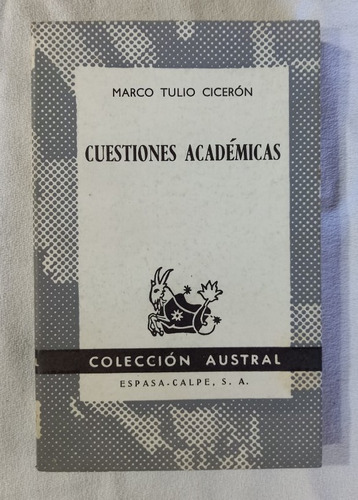 Cuestiones Académicas - Marco Tulio Cicerón