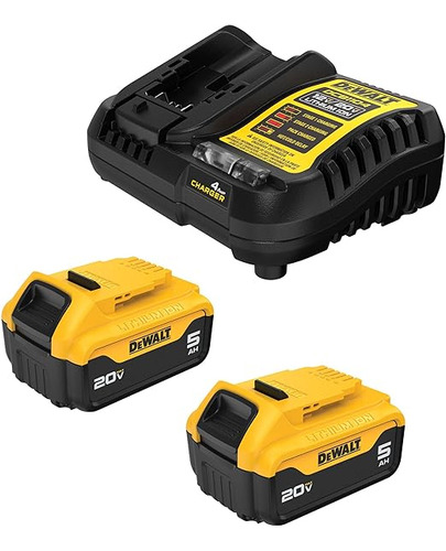 Dewalt 20v Max Xr 5.0 Ah Batería 2 Unidades Con Cargador