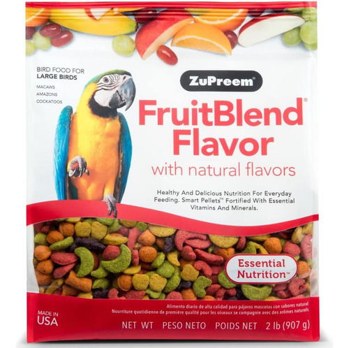 Zupreem Alimento Fruitblend Guacamaya, Amazona, CacatĂșa 907g