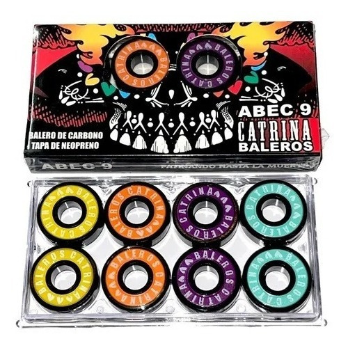 Baleros Catrina Abec 9 Teflon (8pz) Skate Y Patines