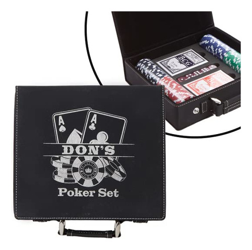 Set De Poker Personalizado - Estuche Grabado, Fichas, 6 Dise