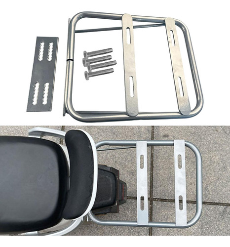 Ratería Trasera De Bicicleta Eléctrica Rack De Plata
