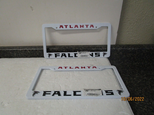 Qty Lot (2)  Nfl Atlanta Falcons License Plate Frame For Mmf