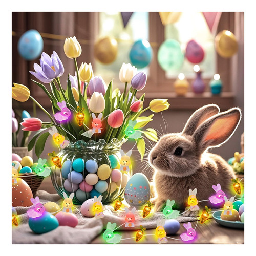 Luces De Hadas De Easter Aogist 50led Luces De Cuerda De De
