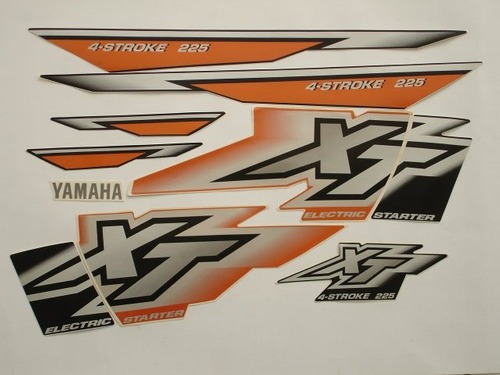 Kit Adesivo Jogo Faixas Yamaha Xt 225 2001 Laranja