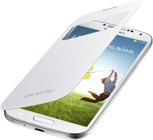 30 Capa Case Flip Cover S-view Galaxy S4 I9500 - Branca