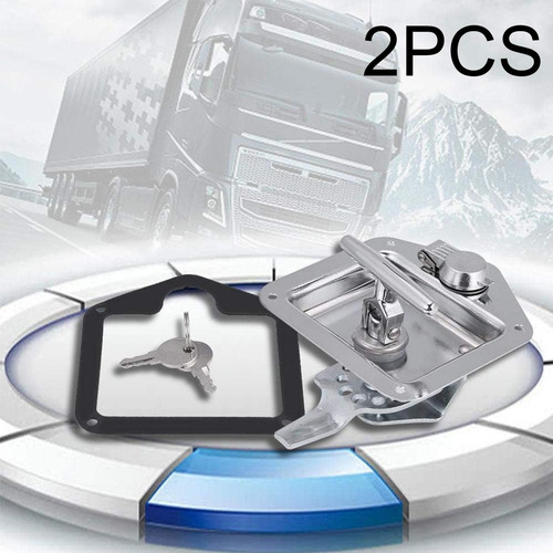 2 Peças Rv Trailer Tool Box Locks Com Duas Chaves
