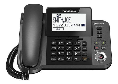 Telefone Panasonic  KX-TGF35M fixo - cor preto-metalizado
