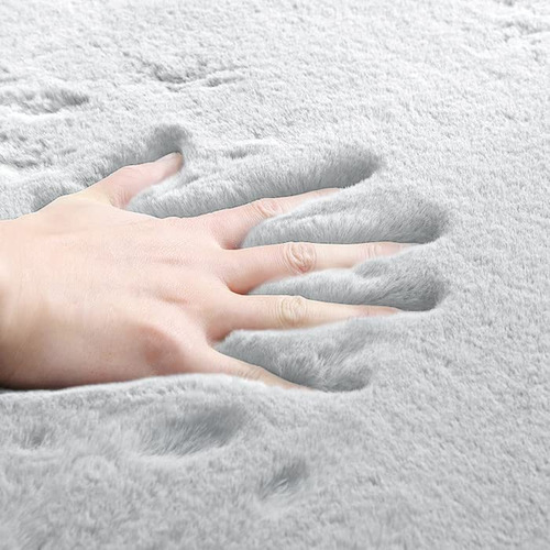 Orinova Alfombra De Pelo Sintetico Lavable De Conejo Sinteti
