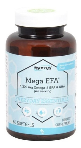 Mega Efa 1200 Mg Omega-3 Epa Y Dha Por Porción 60 Cápsulas