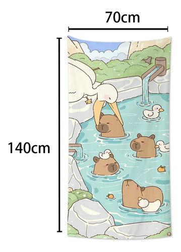 Toalla De Playa De Microfibra Con Estampado De Capibara