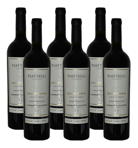 Imagen 1 de 3 de Caja X 6 - Piattelli Gran Reserva Cabernet Sauvignon Mendoza