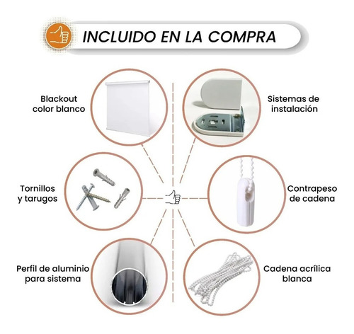 Imagen 7 de 8 de Cortina Roller Blackout 124x140cm Standard Roller Rollerpro