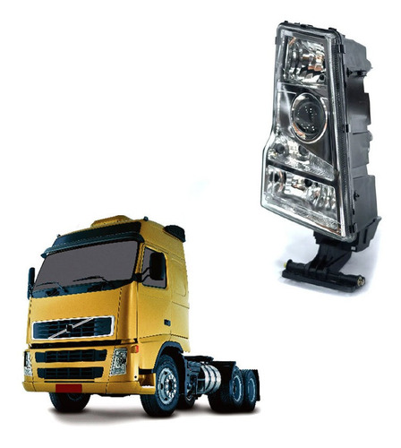 Farol Principal Volvo Fh 2005 A 2009 Direito - 34374960