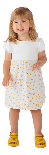 Vestido Infantil Com Ribana Toddler Off White