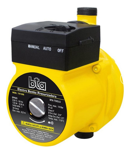 Bomba Presurizadora Elevador Presion Bta 30l/m 8.5 Mts 120w