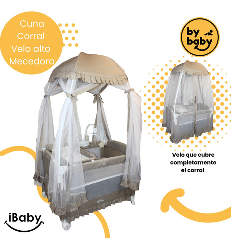 Cuna Corral Multifuncional Titi Ibaby Comodidad Y Estilo Beige Beige