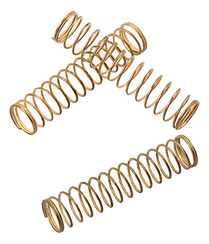 Supvox 3pcs Reemplazo Trompeta Muelles De Resortes De Latón Para Reparar Piezas De Trompeta Instrumento De Viento (oro)