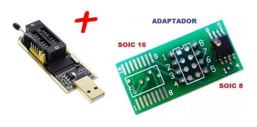  Leitor Eprom Programador Bios P/ Memorias Ch341a 24x25x 