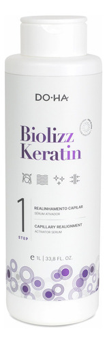 Alisador Biolizz Keratin Step 1 Sem Formol 1000ml - Doha