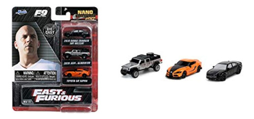 Fast & Furious F9 1.65  Nano 3-pack Wave 3 Diecast Cars, Jug