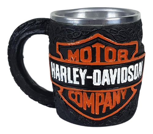 Caneca Harley Davidson Em Inox E Resina