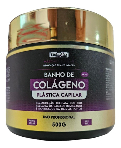 Máscara Banho De Colágeno 500g Vithafios