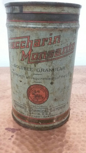 Antigua Lata De Monsanto Años 20 Coleccionable Muy Rara!! (Usado)
