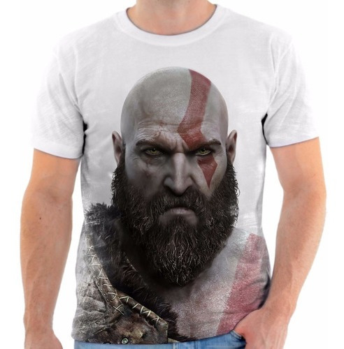 Camisa Camiseta Personalizada God Of War 4 Kratos Jogo Ps4