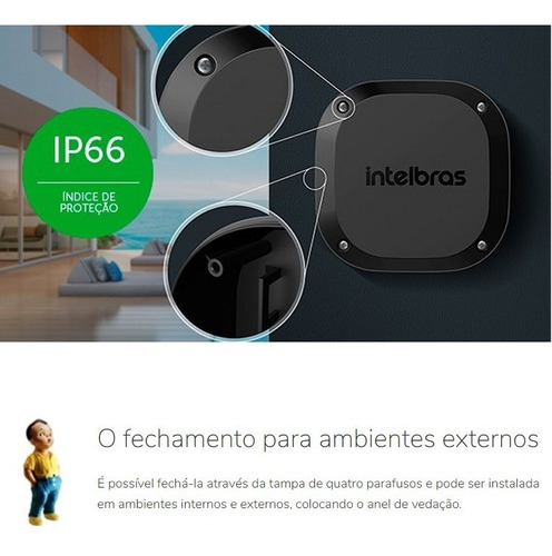 Imagem 5 de 8 de Vbox 1100 E Black Caixa Proteção Externa Cftv - Intelbras