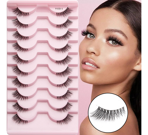 Cilios Postiços Meio Cat Half Lashes 10 Pares Y1011/y1022
