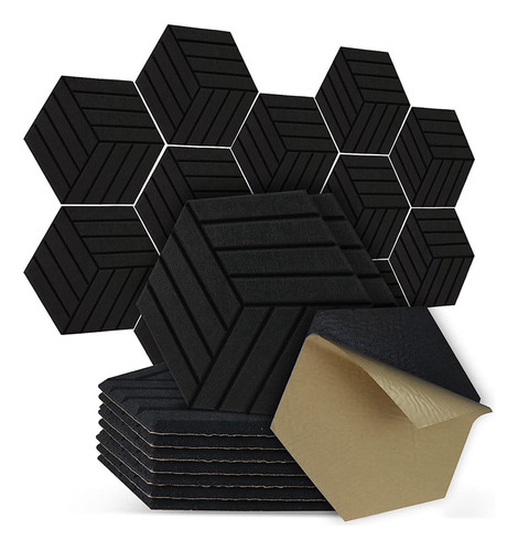Paquete De 12 Paneles Acústicos, Panel Acústico Hexagonal Au
