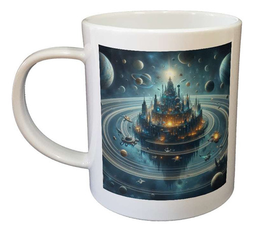 Taza Plastico Isla Flotante Universo Planeta Cosmo