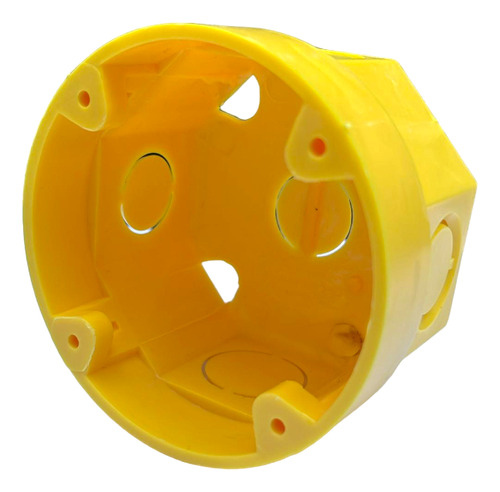 Caixa De Luz Octogonal Pvc 3x3 Amarelo Amanco Unidade