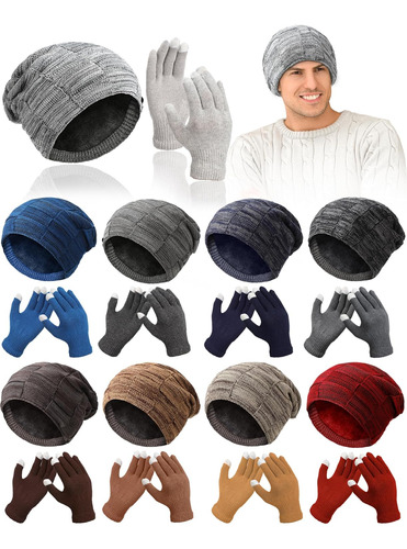 Suhine Juego De 18 Gorros De Invierno Holgados Para Pantalla