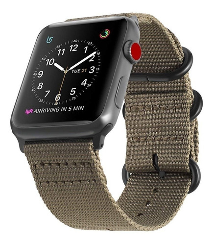 Correa Nylon Fintie Compatible Con Apple Watch 44mm Tan